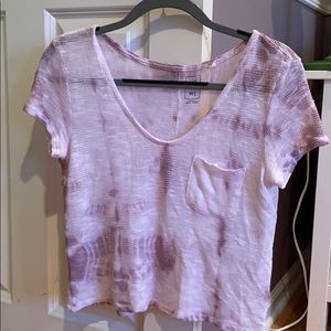 Purple and white tie-dye t-shirt